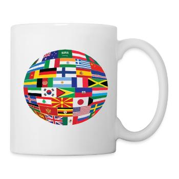 Drapeaux du Monde - Mug blanc - blanc - Droite