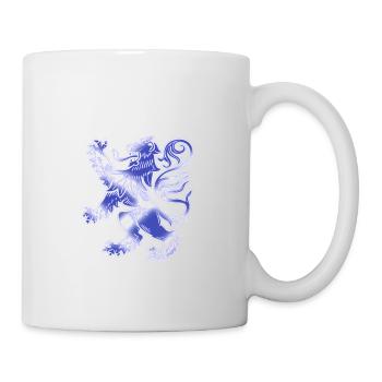 Scotland with Lion Rampant and Saltire Flag - Mug - white - Right