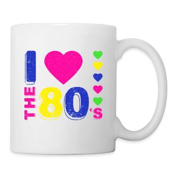 Disco.J'aime les années 80. Style des années 80. Musique des années 80 - Mug blanc - blanc - Droite