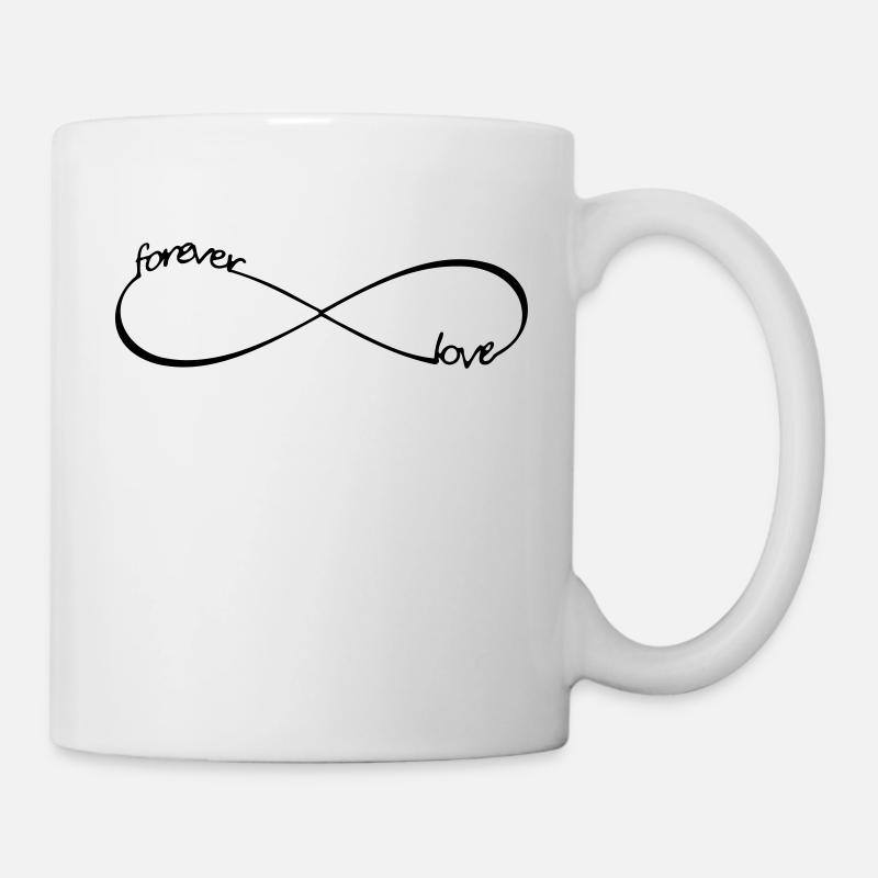 Forever Love Unendlichkeit Symbol 8 - Tasse - Weiß