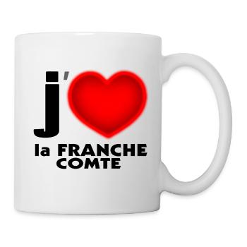 Ich liebe Franche Comte - Tasse - Weiß - Rechts