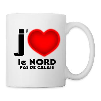 Ich liebe die Nord Pas de Calai - Tasse - Weiß - Rechts