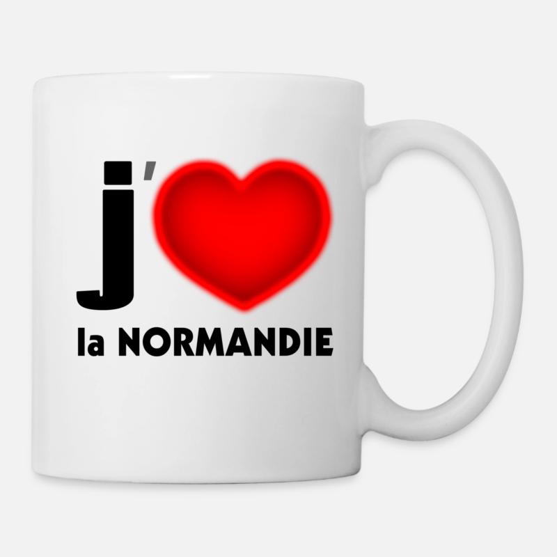 Ich liebe Normandie - Tasse - Weiß