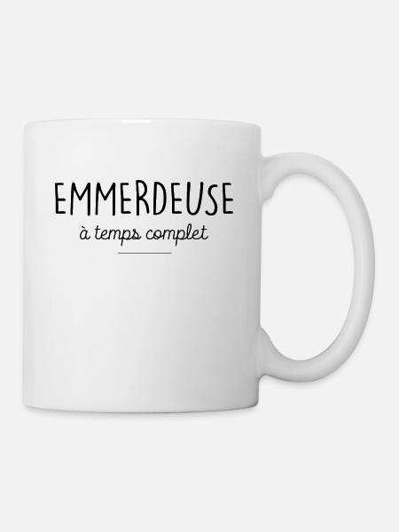emmerdeuse a temps complet - Mug blanc - blanc