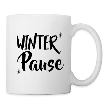 Winterpause Winter Spruch Geschenk - Tasse - Weiß - Rechts