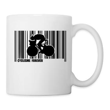 Barcode Radfahren - Tasse - Weiß - Rechts