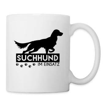 Suchhung im Einsatz - Tasse - Weiß - Rechts
