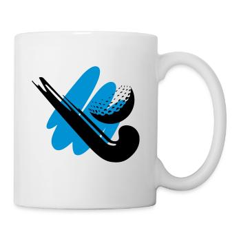 Hockey stick with ball - Mug - white - Right