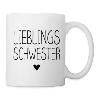 Lieblingsschwester - Tasse - Weiß - Rechts