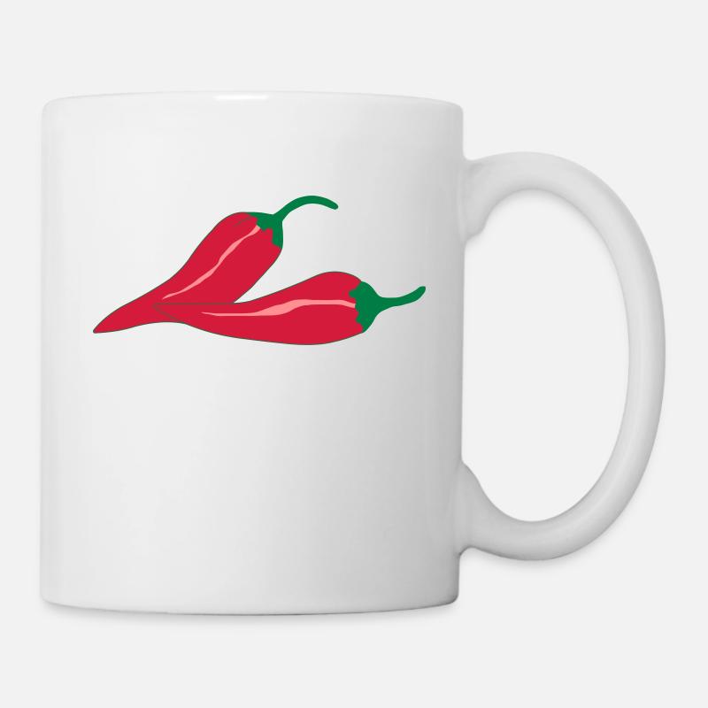 Chilli Chilischote scharf - Tasse - Weiß
