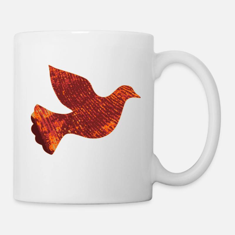 Rote Taube - Tasse - Weiß