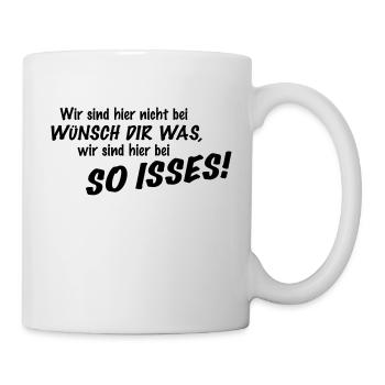 We are not here at wish you something! Ok! Fact - Mug - white - Right