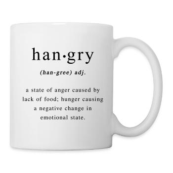 Hangry hungry angry food gift - Mug - white - Right