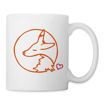 Sleeping fox - Mug - white - Right