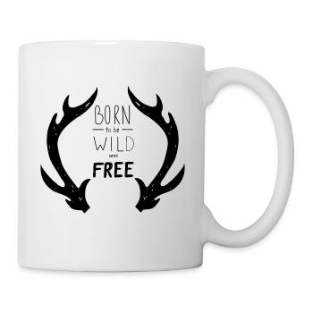 born wild free - Tasse - Weiß - Rechts