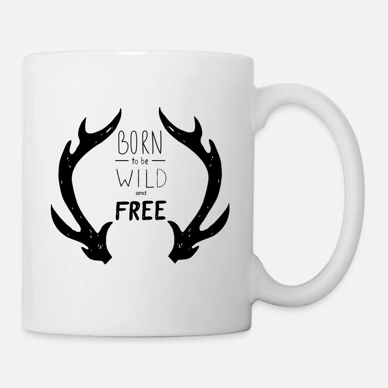 né sauvage libre - Mug blanc - blanc
