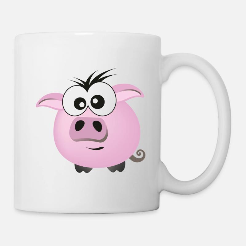 Schweinchen - Tasse - Weiß