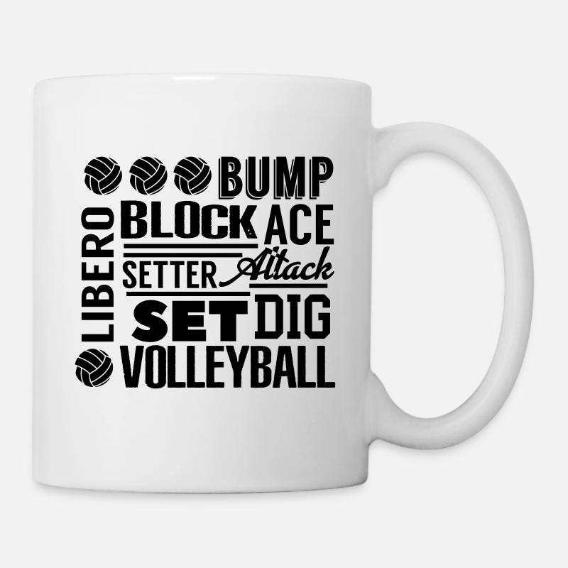 Volleyball Word Cloud - Tasse - Weiß