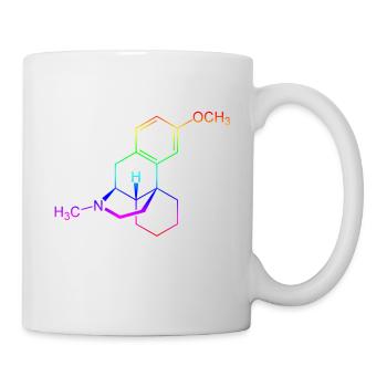 Dextromethorphan DXM Strukturformel - Tasse - Weiß - Rechts