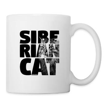 Chat Sibérien Noir - Mug blanc - blanc - Droite