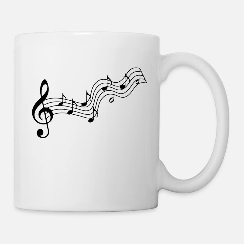 Music notes shirt - Mug - white