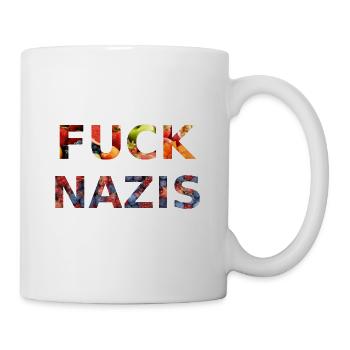 Fuck Nazis with Fruits - Tasse - Weiß - Rechts