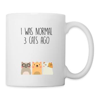 J'étais normal il y a 3 chats - Mug blanc - blanc - Droite