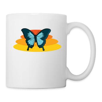 Schmetterling Motte Falter Schmetterlingsflügel - Tasse - Weiß - Rechts