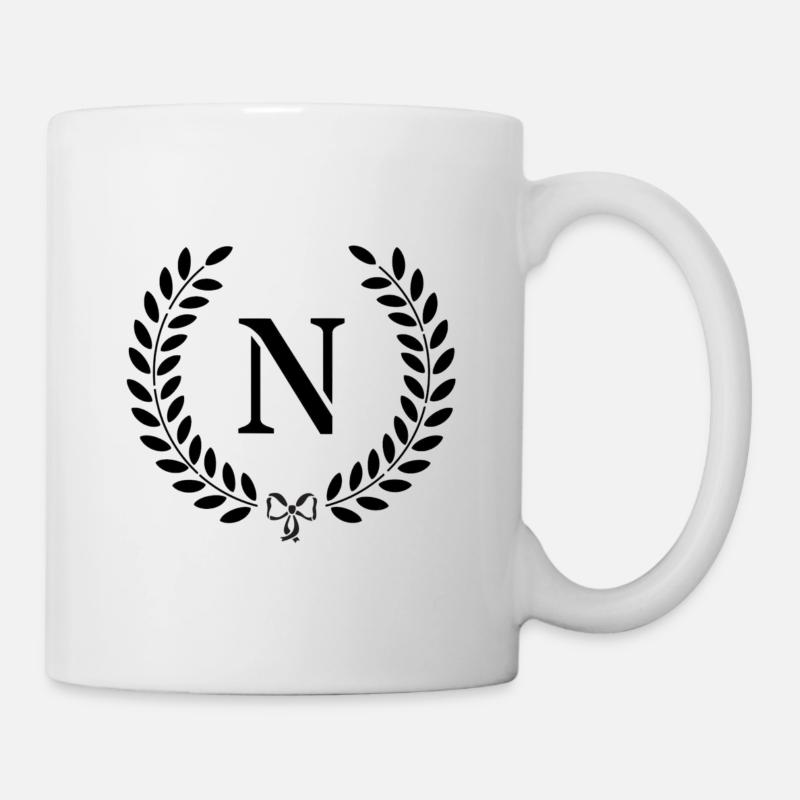 Crowned N 2 - Mug - white