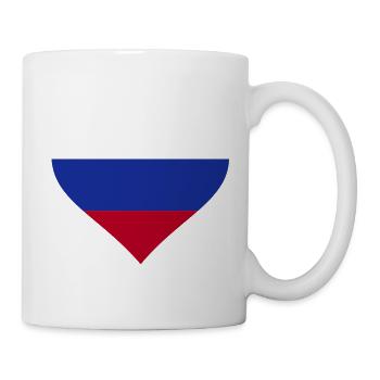 russland herz - Tasse - Weiß - Rechts