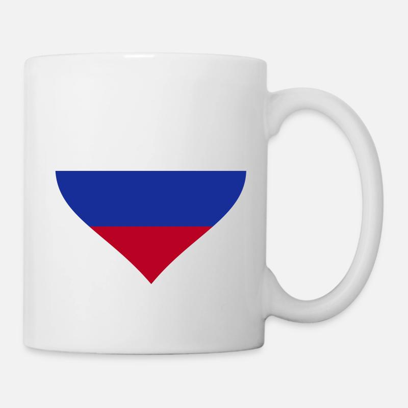coeur russie - Mug blanc - blanc