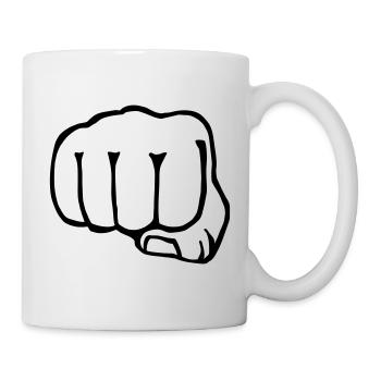 frère poing - boîte - Mug blanc - blanc - Droite