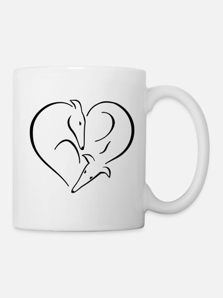 Greyhound Heart Path - Mug - white