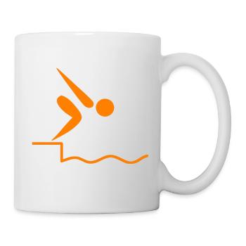 Schwimmen - Tasse - Weiß - Rechts