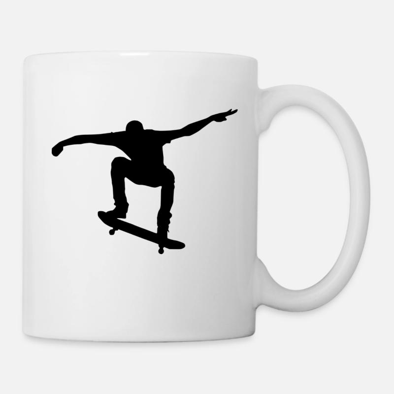 Skateboard - Tasse - Weiß