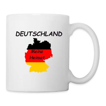 Deutschland meine Heimat - Fahne / Flagge - Tasse - Weiß - Rechts