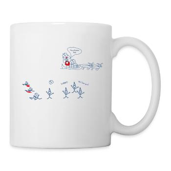 hurra santa kommt - Tasse - Weiß - Rechts