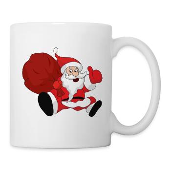 Lustiger Weihnachtsmann Santa Claus Weihnachten - Tasse - Weiß - Rechts