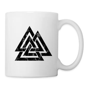 Vintage Valknut Vikings Viking Wotans knot - Mug - white - Right