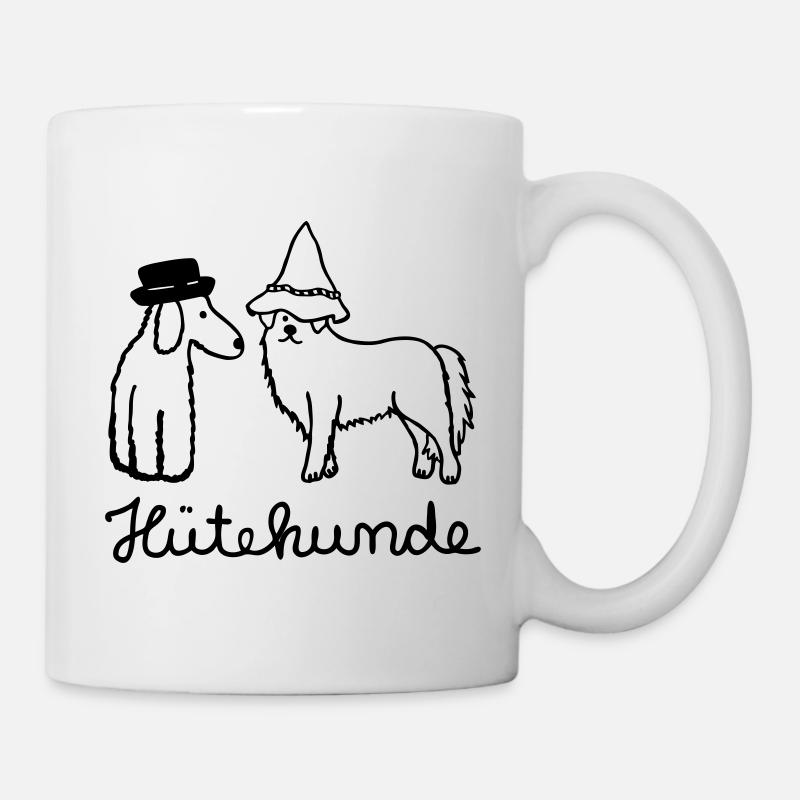 Hütehunde Hunde mit Hut - Tasse - Weiß