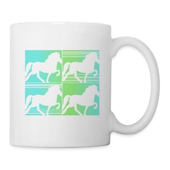 Icelandic Horse: Islandpferd Pferd Pony Merch - Tasse - Weiß - Rechts