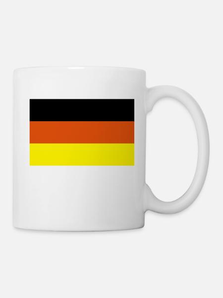 Deutsche Flagge - Tasse - Weiß