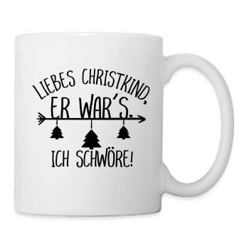 Christ child he wars I swear Christmas Funny - Mug - white - Right