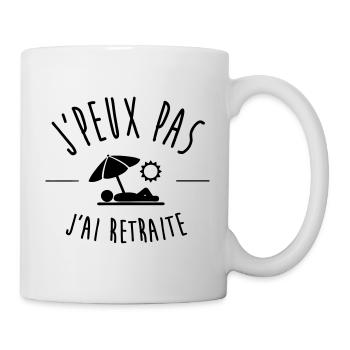 j'peux pas j'ai retraite - Mug blanc - blanc - Droite