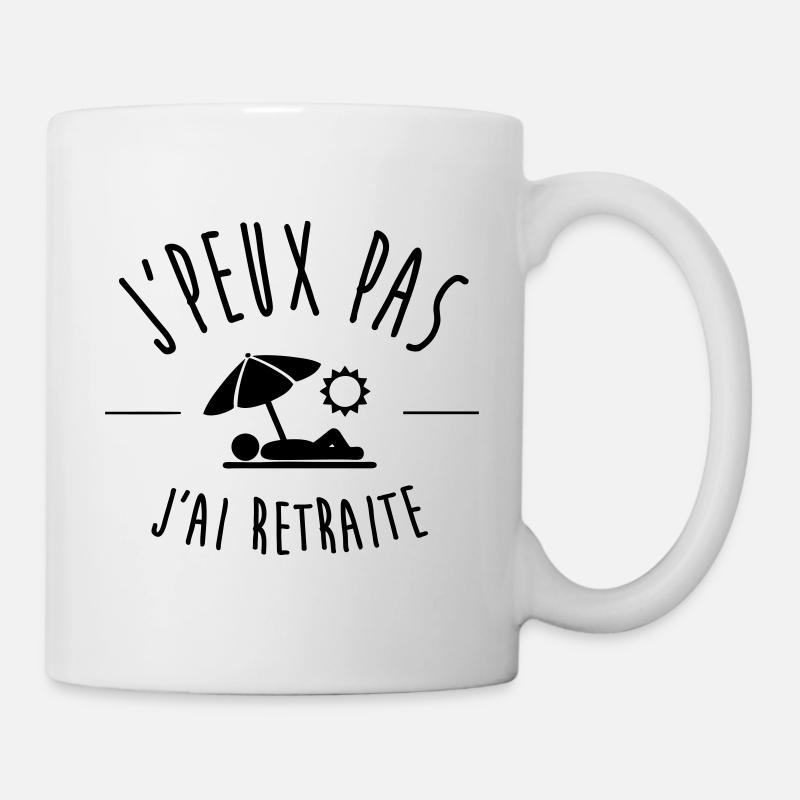 j'peux pas j'ai retraite - Mug blanc - blanc