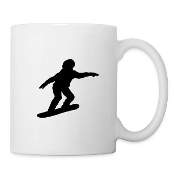Snowboarder Snowboard Silhouette schwarz Sportler - Tasse - Weiß - Rechts