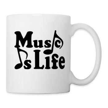Notenschlüssel Music is Life notenschlüssel Musik - Tasse - Weiß - Rechts