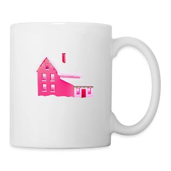 Weihnachten Pink Girlie Frauen Mädchen Geschenk - Tasse - Weiß - Rechts