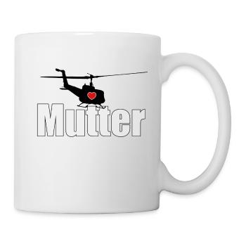 Helikopter Mutter - das Geschenk zum Muttertag - Tasse - Weiß - Rechts