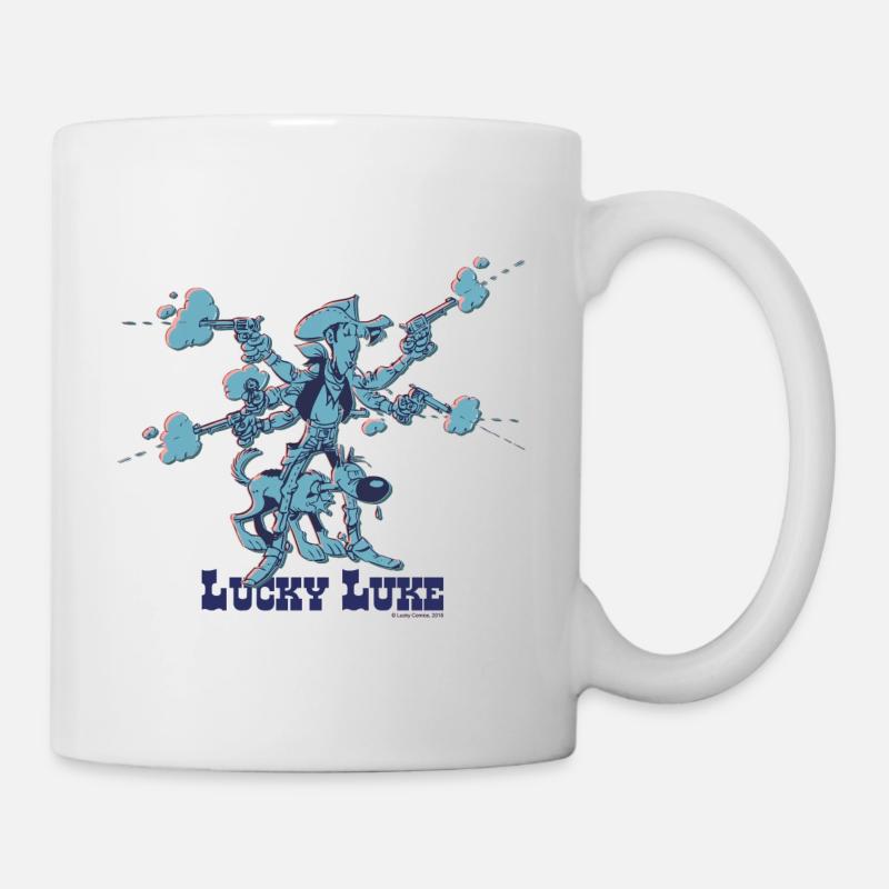 Lucky Luke Le Cow-boy Qui Vise Bien - Mug blanc - blanc